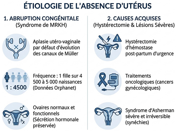 Étiologie de l'Absence d'Utérus