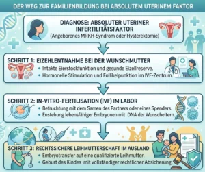 Der weg zur familienbildung bei abosoluten uterinem faktor