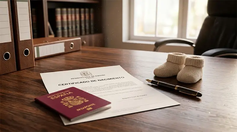 Documentos legales para la inscripción nacimiento registro civil de un bebé subrogado en España.